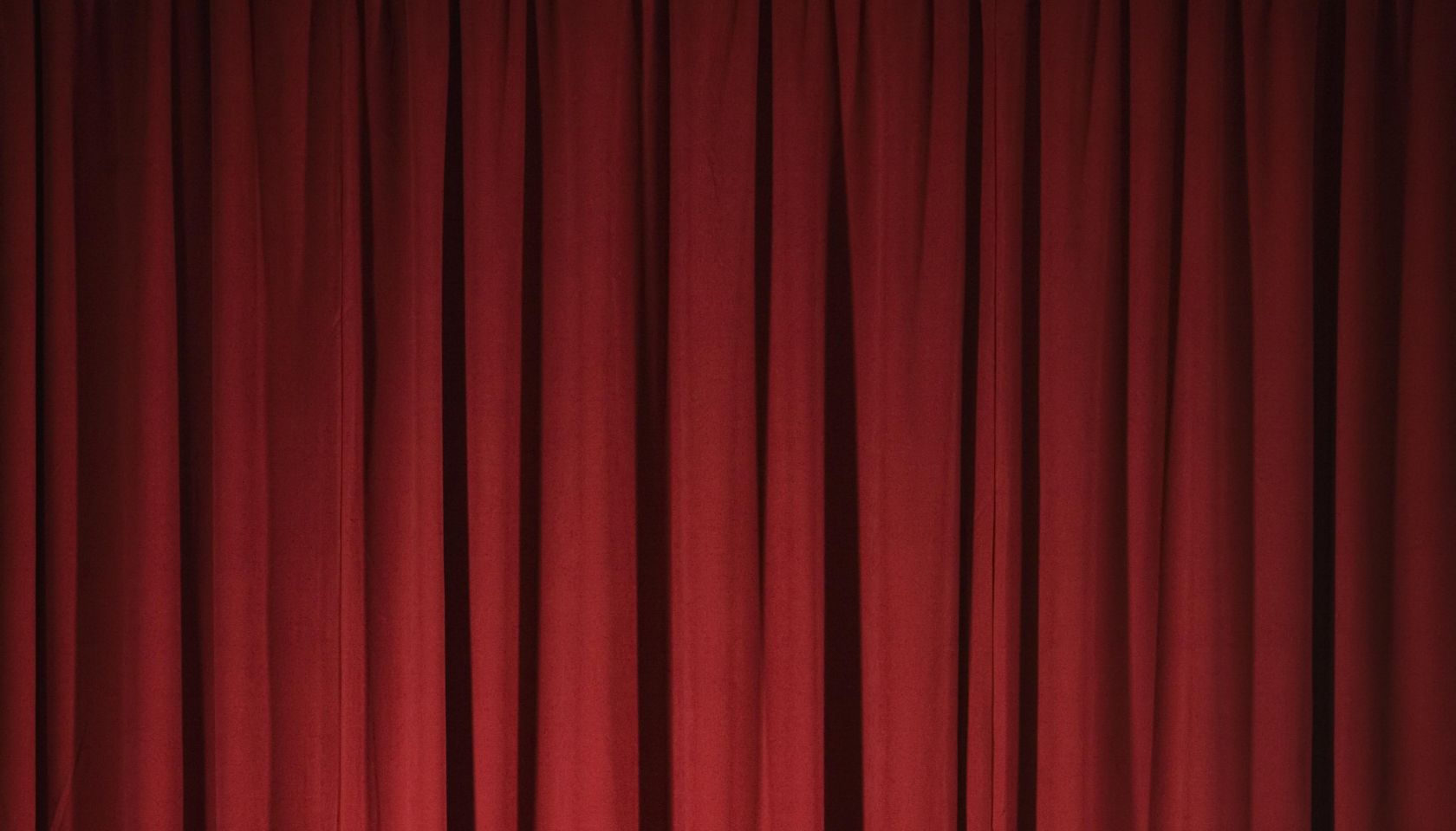 Red curtain on stage