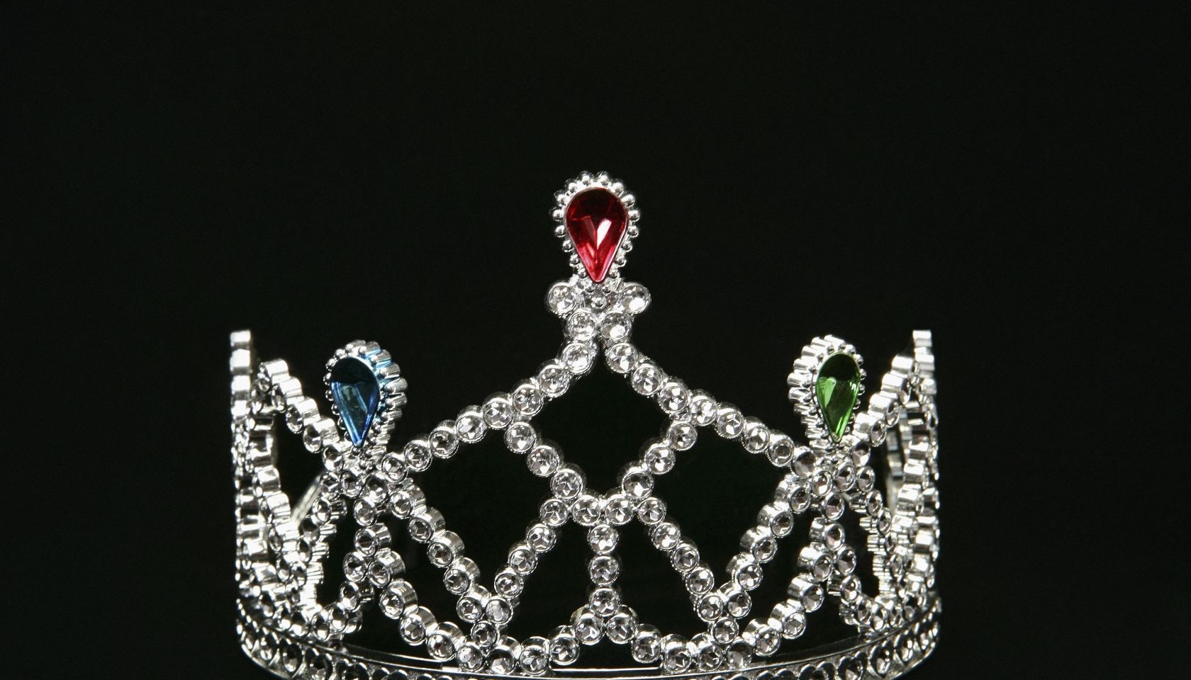 Tiara on black background