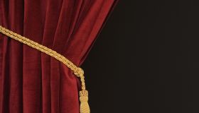 Close up of curtain and tieback