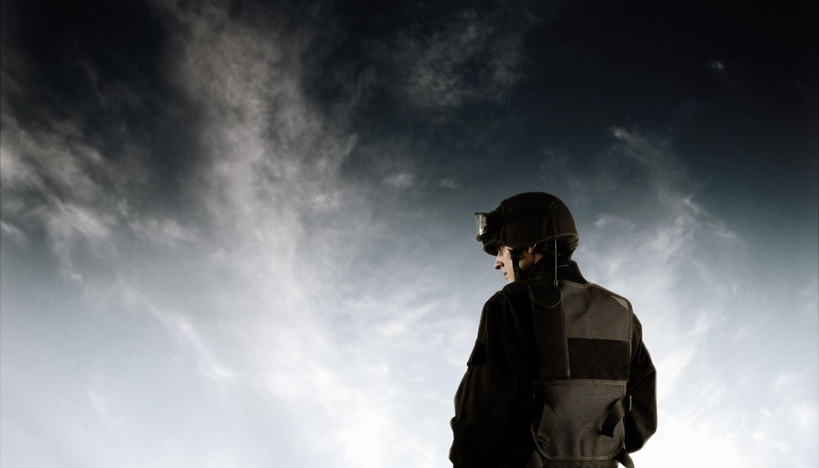Soldier on a vantage point