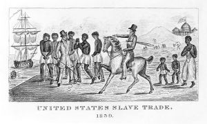 Engraving Depicting the United States Slave Trade 1830