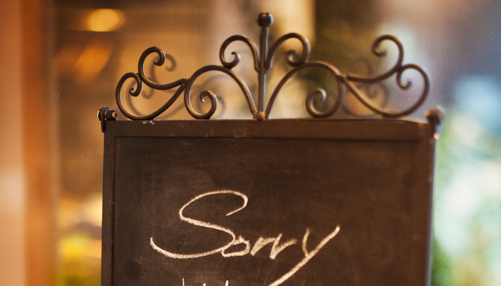 Sorry we re closed sign in a fashion boutique in Tokyo, Japan.