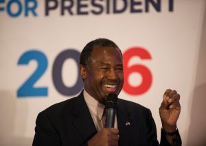 Ben Carson Holds Caucus Night Party In Iowa