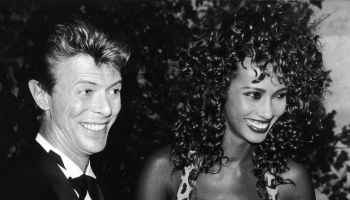 David Bowie And Iman In Paris 1991