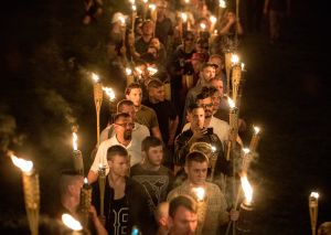 Torch march of white nationalists