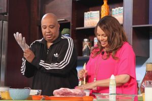 Rev Run and Justine Simmons cook at Fun And Fit As A Family