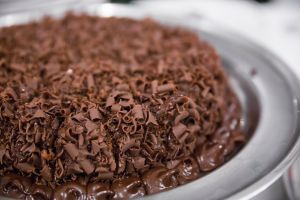Close-Up Of Chocolate Cake In Plate