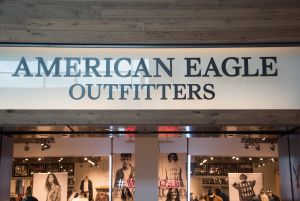 American Eagle Outfitters store front and entrance. American...