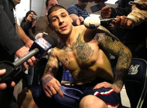 Aaron Hernandez At Locker