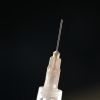 Close-up of a Hypodermic needle on a Medical syringe