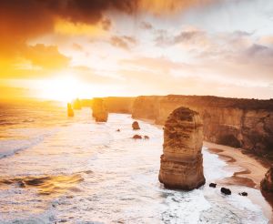 twelve apostles view at dusk