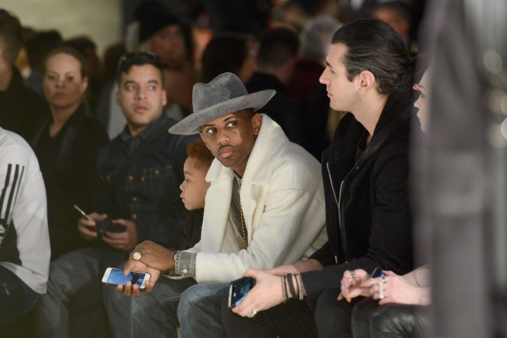 fabolous and son johan at Mercedes-Benz fashion week Fall 2015