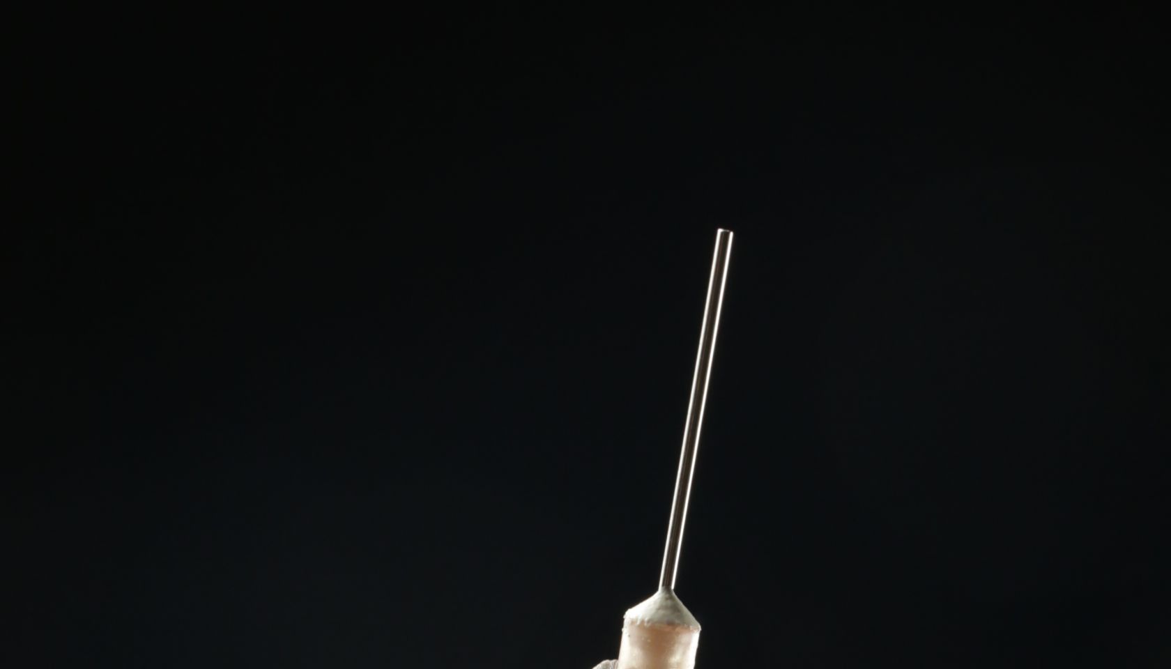 Close-up of a Hypodermic needle on a Medical syringe