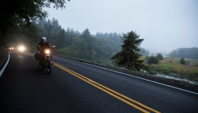 Motorcycle club on Highway 101