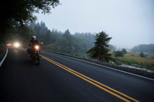 Motorcycle club on Highway 101