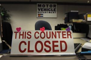 (KL) Many counters have been closed at the Department of Motor Vehicles because of the budget crunch. El Paso county has been hit hard by the TABOR tax and the economy. The story is about the crippling financial problems that have disrupted city and count
