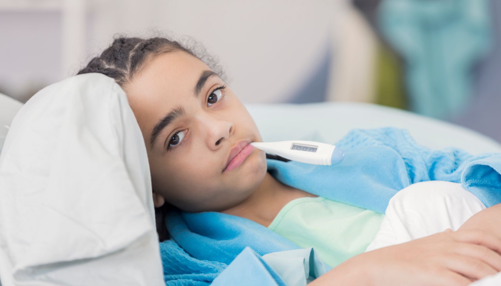 Sick preteen girl