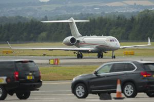 Former First Lady arrives in Edinburgh