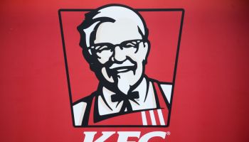 KFC logo is seen in Krakow. Krakow is a the second largest...