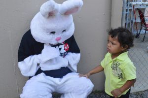 Tropikana and the Easter Bunny visit Next Generation Daycare