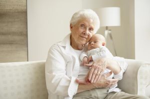 Great Grandmother Holding Great Grandson