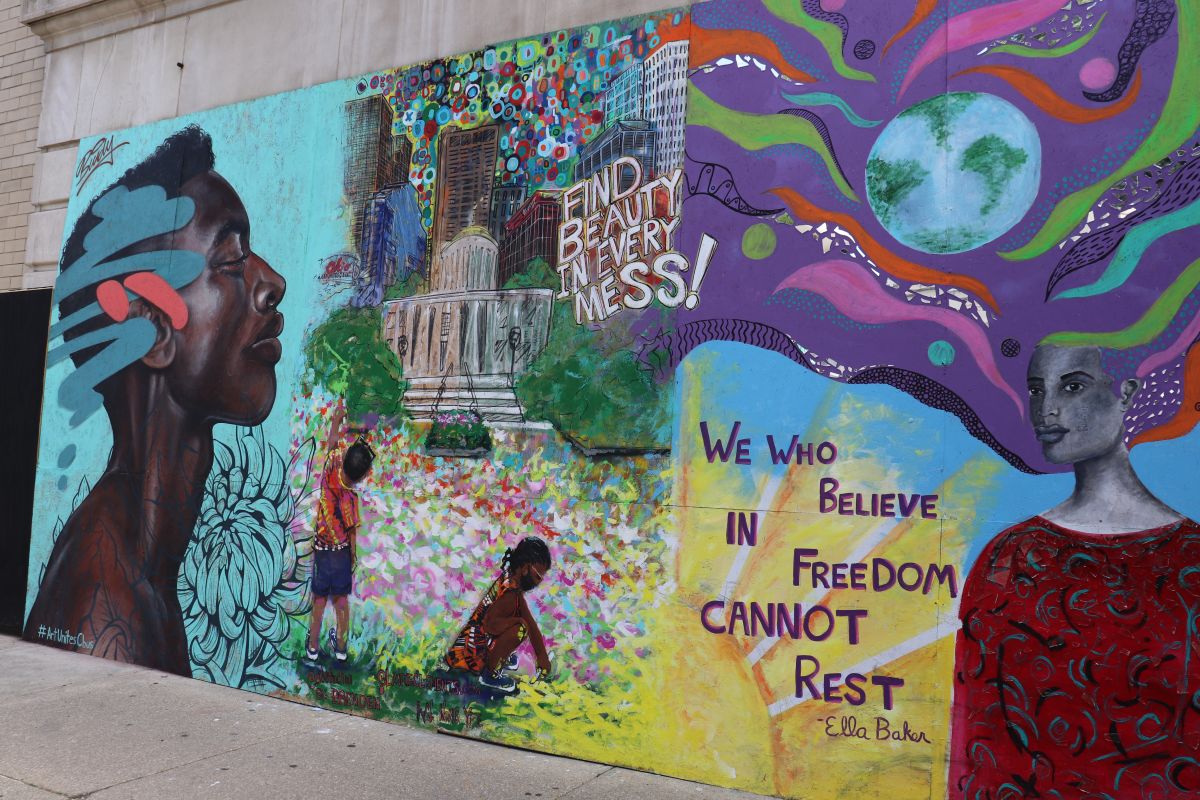 Columbus Protest Art for George Floyd