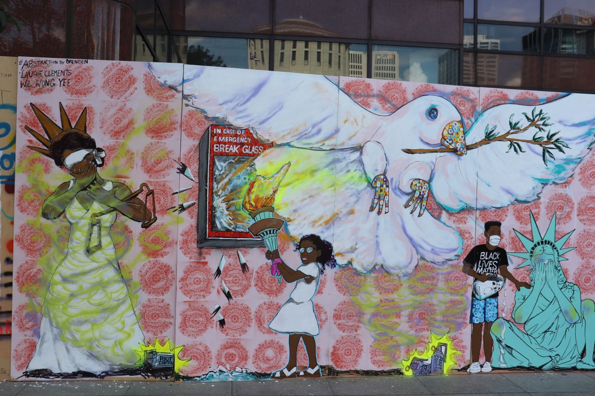 Columbus Protest Art for George Floyd