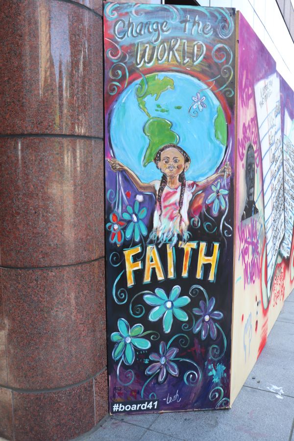 Columbus Protest Art for George Floyd