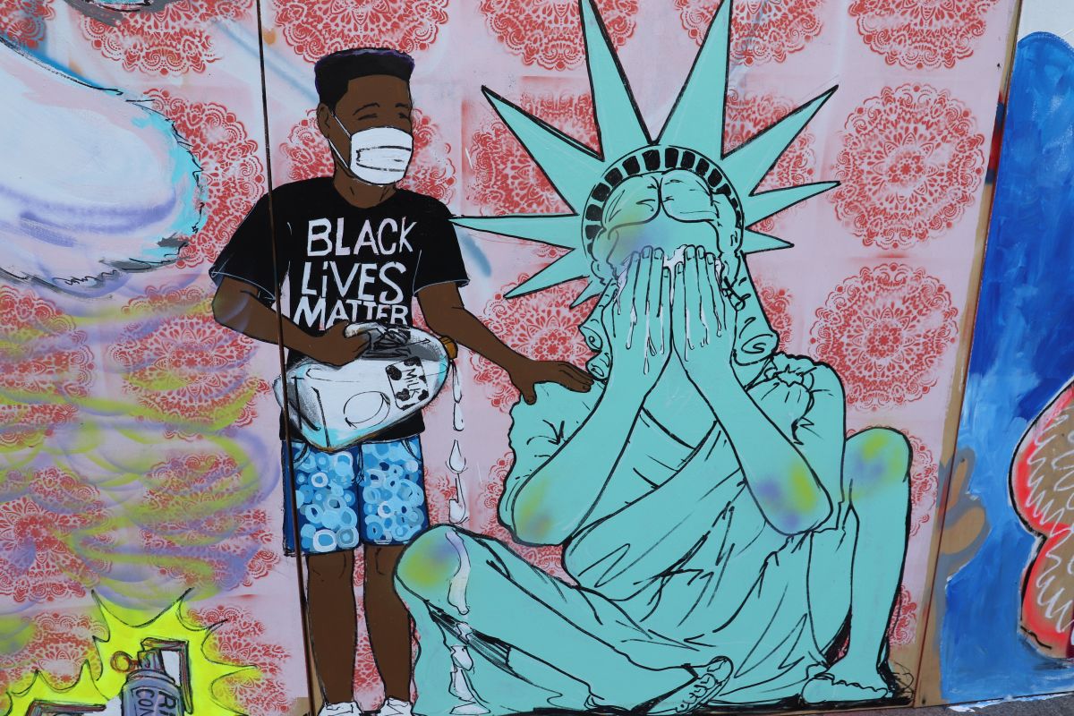 Columbus Protest Art for George Floyd