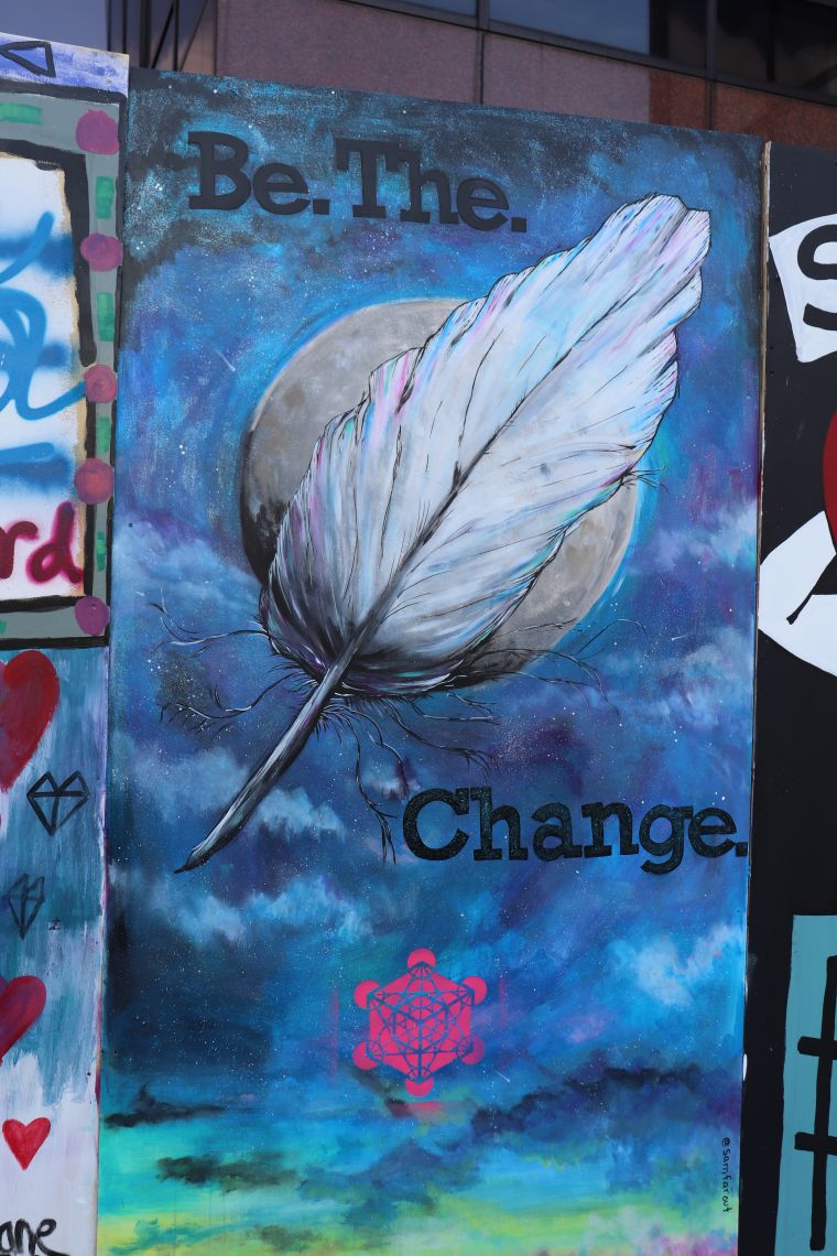 Columbus Protest Art for George Floyd and Black Lives Matter