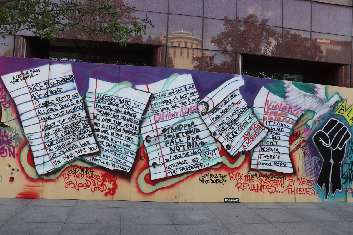 Columbus Protest Art for George Floyd