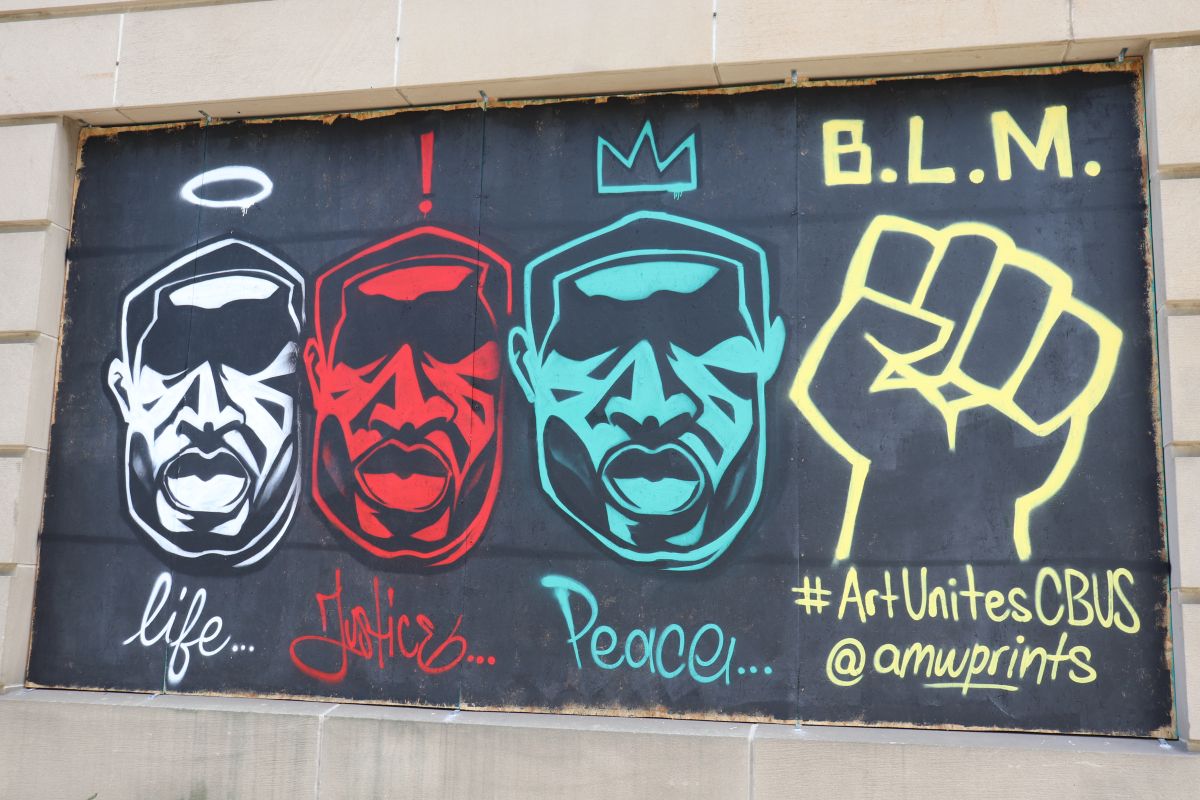 Columbus Protest Art for George Floyd
