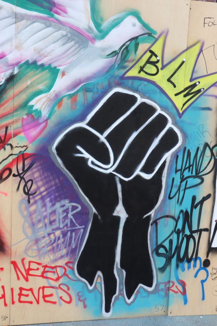 Columbus Protest Art for George Floyd and Black Lives Matter