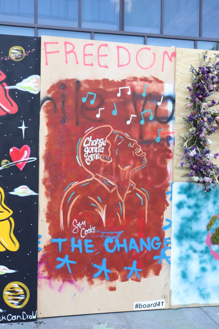 Columbus Protest Art for George Floyd and Black Lives Matter