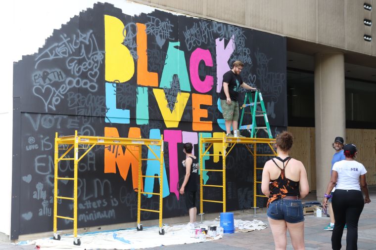 Columbus Protest Art for George Floyd and Black Lives Matter