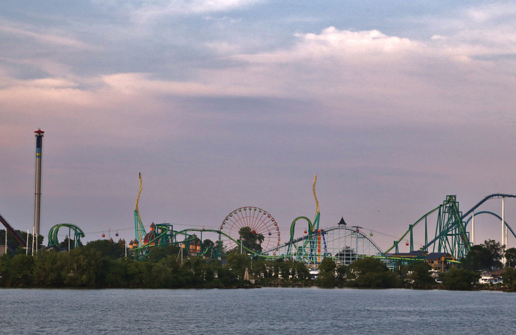 Distant Amusement Park, Cedar Point Amusement Park, Sandusky, Ohio, USA