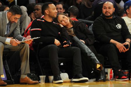 Celebrities At The Los Angeles Lakers Game