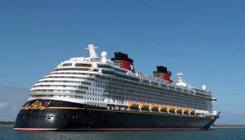 The Disney Dream cruise ship departing Port Canaveral Florida