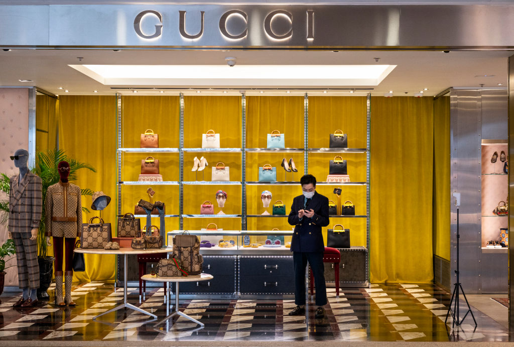 Italian luxury fashion brand Gucci store seen in Hong Kong...