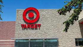 The bullseye logo is seen on the outside of a Target store...
