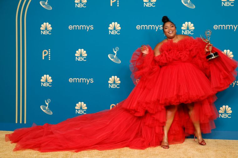 Lizzo wearing Giambatista Valli