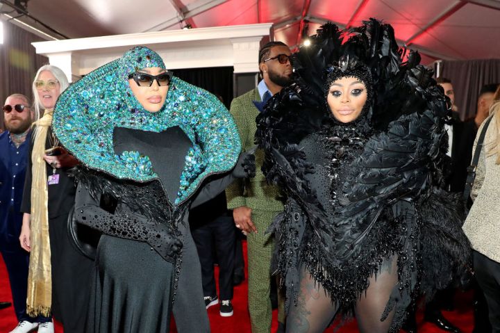 Dencia (L) and Blac Chyna at the 65th GRAMMY AWARDS