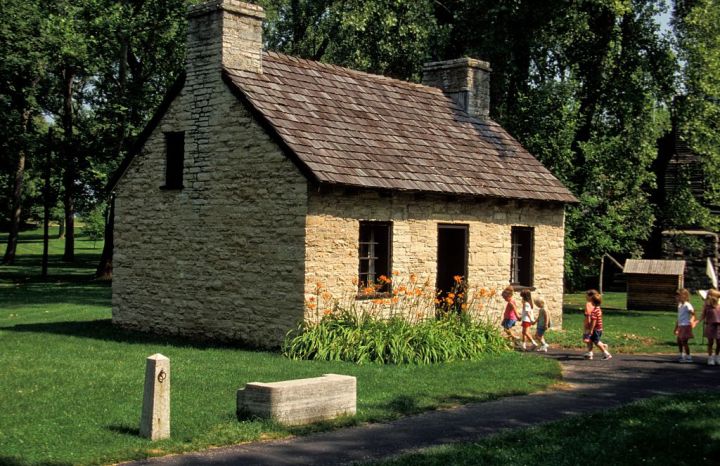 Ohio, Dayton, Carillon Historical Park, Visitors At William Morris House