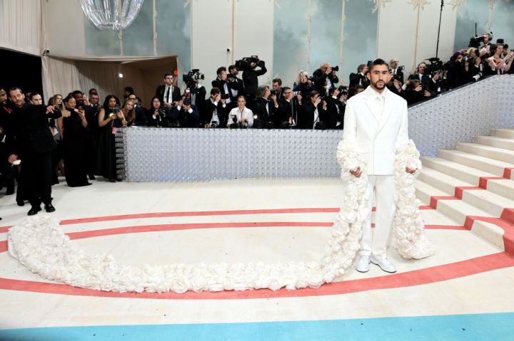 Bad Bunny at The 2023 Met Gala Celebrating "Karl Lagerfeld: A Line Of Beauty"