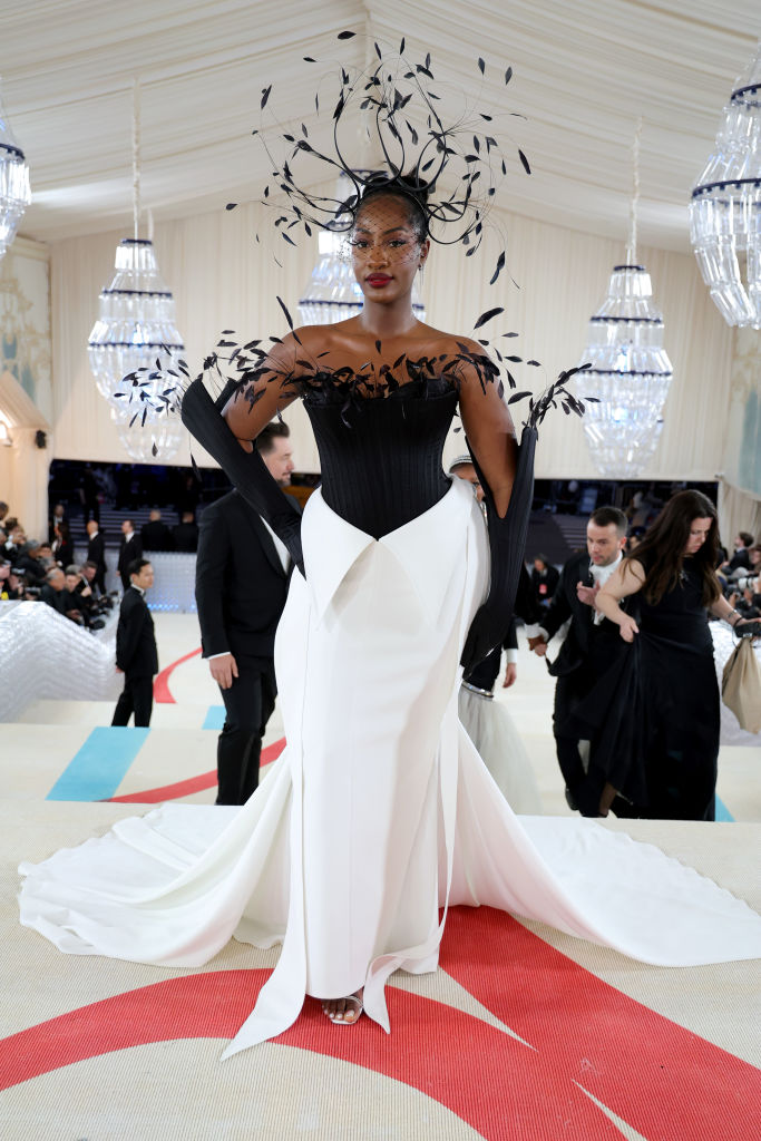 Tems at The 2023 Met Gala Celebrating "Karl Lagerfeld: A Line Of Beauty"