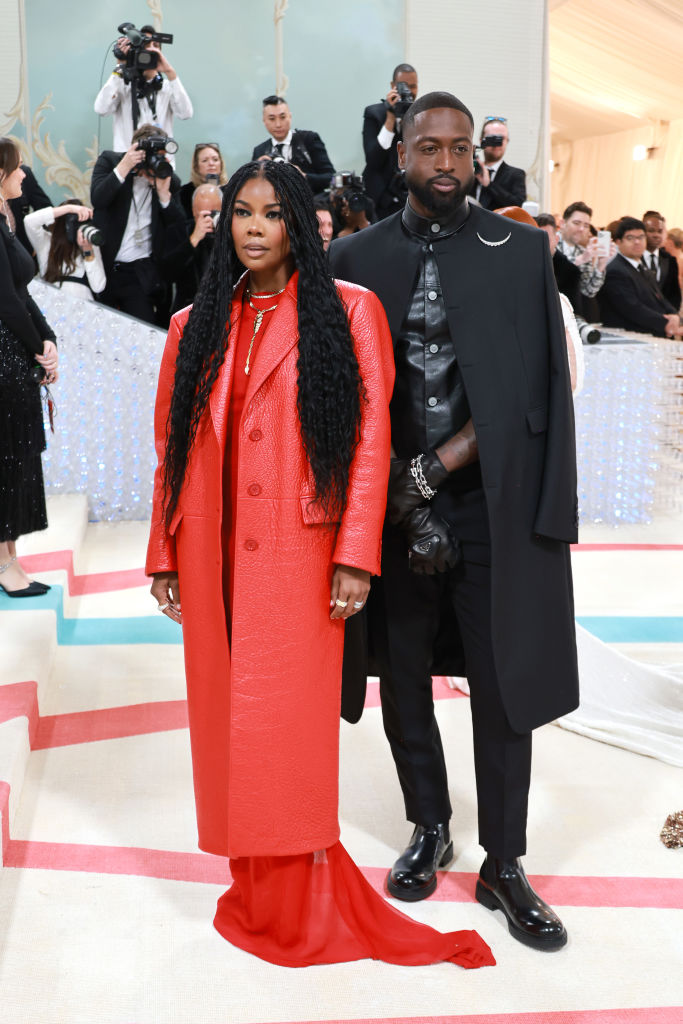 Gabrielle Union and Dwayne Wade at The 2023 Met Gala Celebrating "Karl Lagerfeld: A Line Of Beauty"