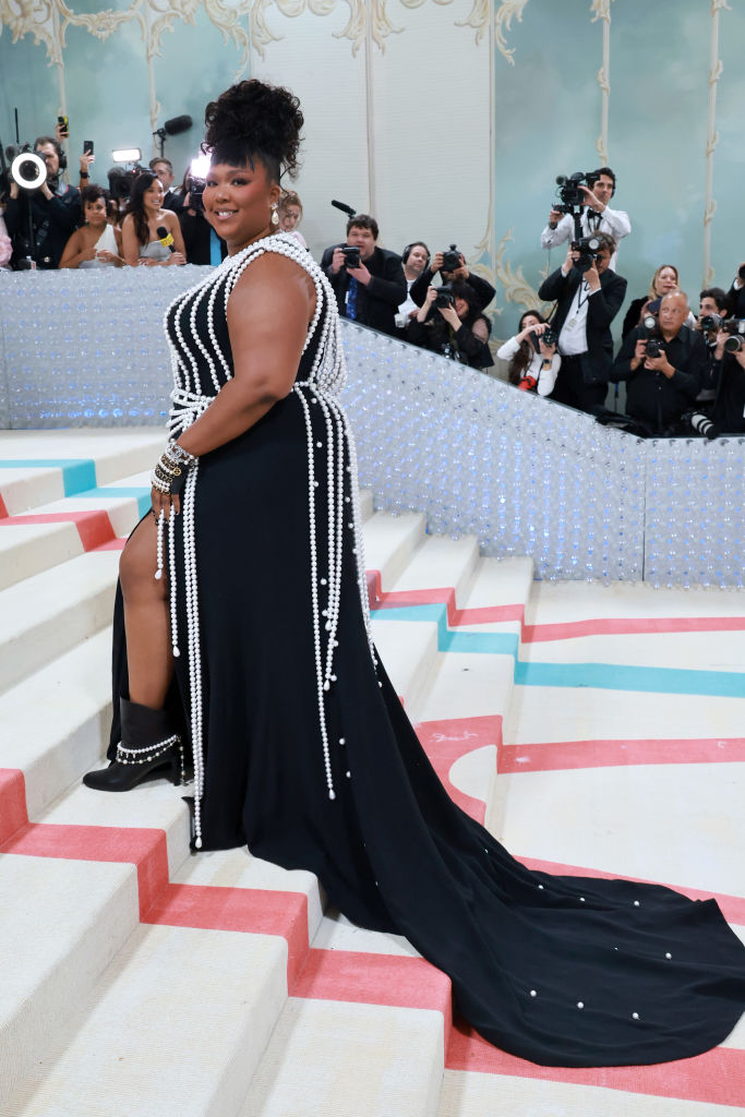 Lizzo at The 2023 Met Gala Celebrating "Karl Lagerfeld: A Line Of Beauty"
