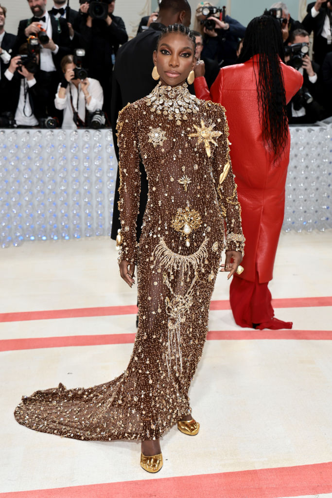 Michaela Coel at The 2023 Met Gala Celebrating "Karl Lagerfeld: A Line Of Beauty"