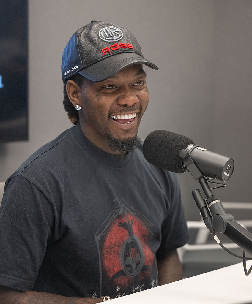 Offset Visits The Ferrari And BT Show On 96.1 The Beat