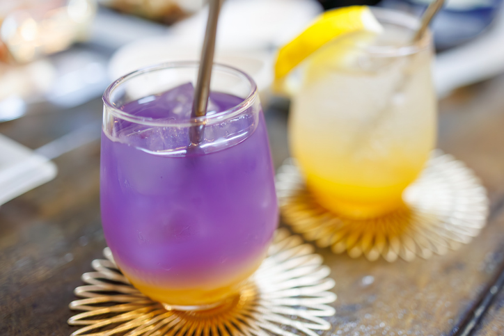 Shikinejima Original Cocktail.A delicious dinner full of seafood at a guest house on Shikinejima.